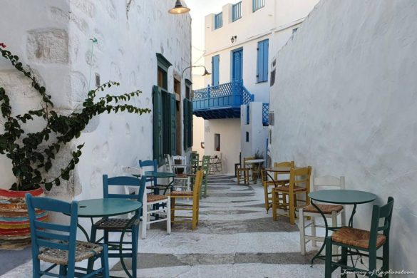 Narrow alley in Chora of Astypalea