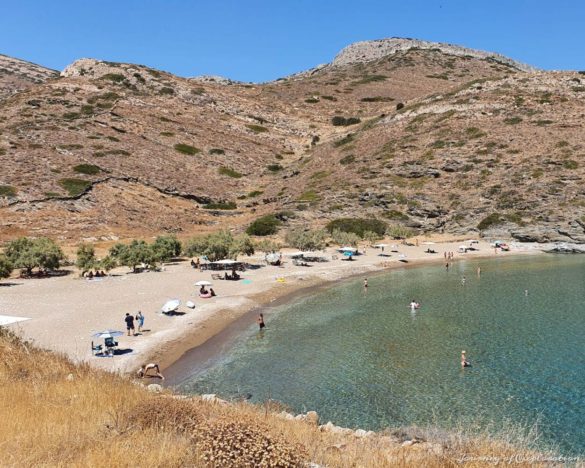 View of Agios Georgios beach, Sikinos