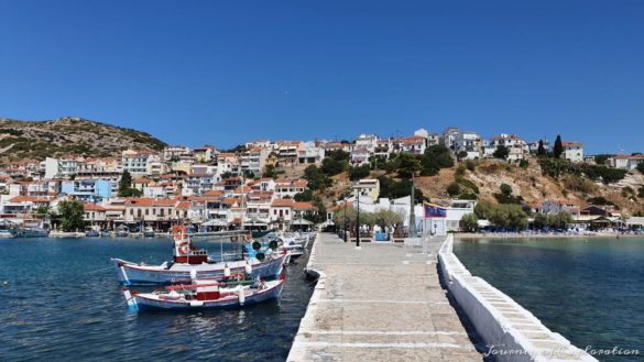 Looking at Pythagorio from the jetty