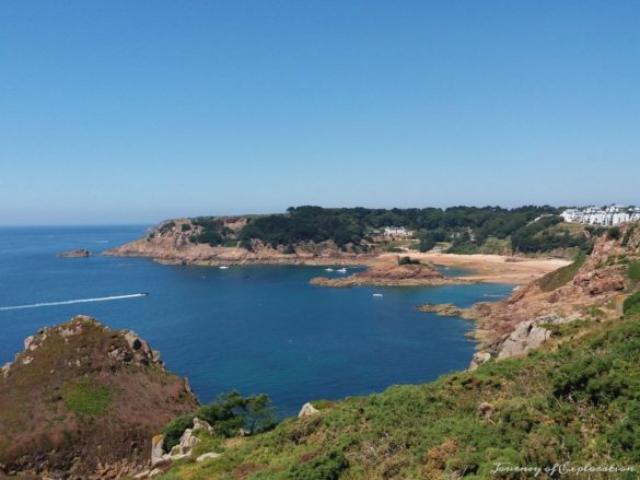 View of Portelet beach from Noirmont Point, Jersey