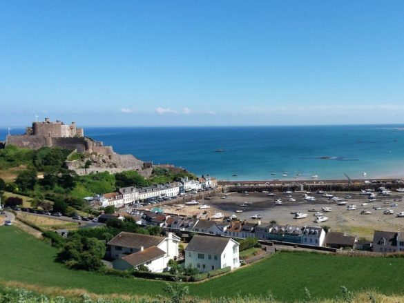 View of Gorey and Mont Orgueil Castle