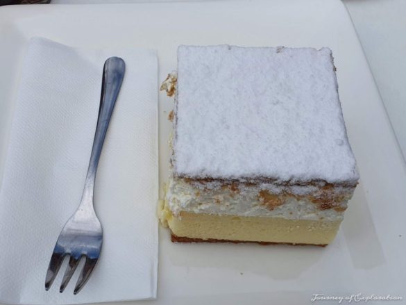 Kremsnita or Kremna Rezina (Bled cream cake):