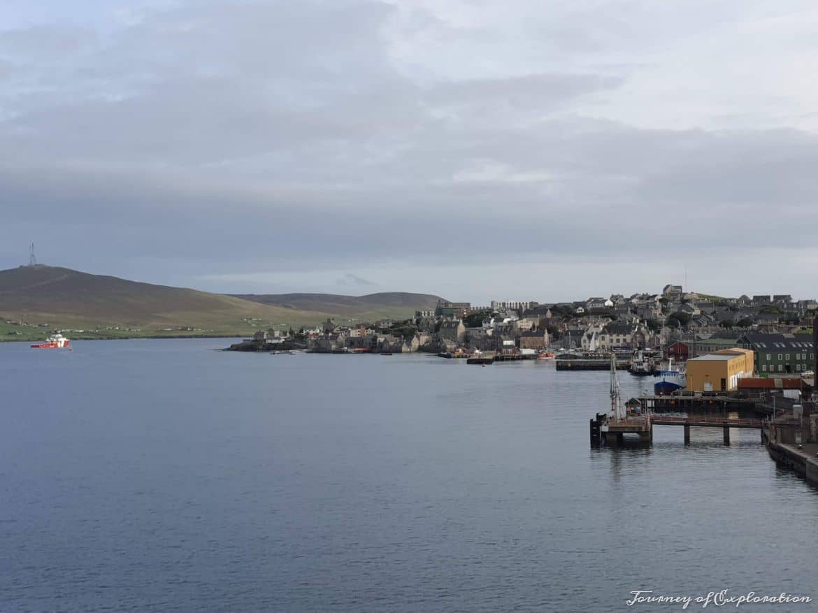 View of Lerwick from the ferry