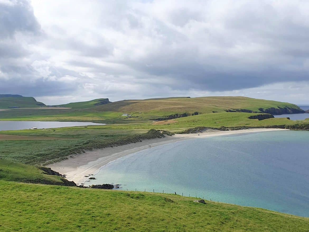 View of Spiggie Beach, Shetland