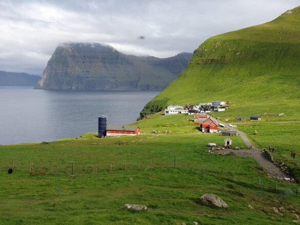 View of Trøllanes, Kalsoy, Faroe Islands